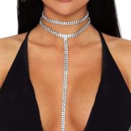 rhinestone multilayered necklaces jewelry necklace logo