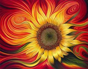 img 4 attached to 🌻 ABEUTY DIY Paint by Numbers for Adults Beginner - Red Sunflower 16x20 inches: Unleash Your Creativity with this Anti-Stress Number Painting Kit (No Frame Included)