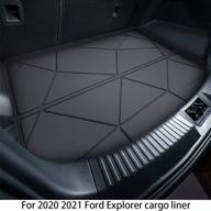 🚗 cqlights ford explorer 2020 2021 cargo liner tray - heavy duty rubber trunk liner, waterproof rear cargo area mat, black floor mat - effective protection and enhanced durability logo