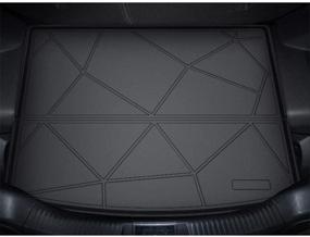 img 3 attached to 🚗 Cqlights Ford Explorer 2020 2021 Cargo Liner Tray - Heavy Duty Rubber Trunk Liner, Waterproof Rear Cargo Area Mat, Black Floor Mat - Effective Protection and Enhanced Durability