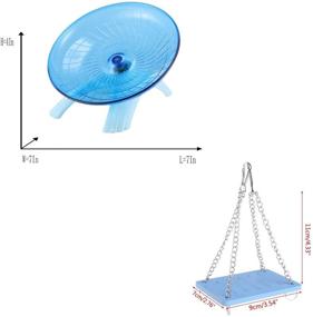 img 1 attached to 🐭 Tfwadmx Small Animal Swing Toys: Ideal Hamster Exercise Wheel for Syrian Hamster, Rat, Gerbil, Guinea Pig, Chipmunk, Mouse, Hedgehog