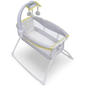 img 3 attached to 👶 Delta Children Deluxe Activity Sleeper Bedside Bassinet - складная портативная колыбель для новорожденных, Дисней Винни-Пух: удобное и веселое решение для сна.