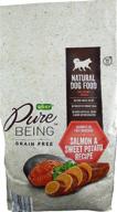 shep pure being grain free natural dog food (4lbs.) 🐶 - nutritious salmon and sweet potato recipe for optimal canine health logo