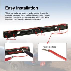 img 1 attached to 🚚 Partsam Trailer ID Light Bar - 2Pcs, 9 LED, Submersible [IP67], for Trucks, Motorcycles, Boats, Trailers - Rear Identification Running Marker & Tail Light Bar Utility