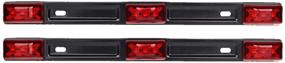 img 4 attached to 🚚 Partsam Trailer ID Light Bar - 2Pcs, 9 LED, Submersible [IP67], for Trucks, Motorcycles, Boats, Trailers - Rear Identification Running Marker & Tail Light Bar Utility