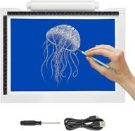 яркий светодиодный светильник ivyne bright crafting light pad a4 - универсальный светодиодный светильник для вырубки винила cricut, отслеживания, рисования и рукоделия (белый) - работает от батареек и сети логотип