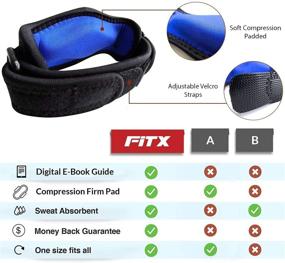 img 2 attached to 🎾 FiTX Elbow Brace Pack of 2 - Tennis Elbow Straps with Compression Pad, Effective Pain Relief ArmBand for Men and Women - Golfers Tendonitis Support - Includes E-book