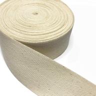 🎀 10-yard natural herringbone cotton twill tape trim, 38mm (1-1/2") - sp-2787 logo