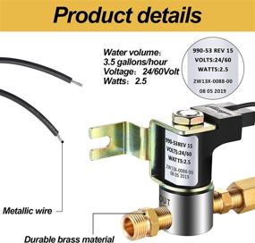 img 2 attached to 💧 Mudder 990-53 Humidifier Water Inlet Valve, Compatible with GeneralAire, 24V, 3.5 Gallon/hr, Solenoid Valve