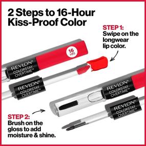 img 1 attached to 💄 Revlon ColorStay Overtime Lipcolor, Dual Ended Longwear Liquid Lipstick with Clear Gloss, Vitamin E, Pink, Forever Pink (410), 0.07 oz