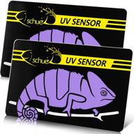 💡 fischuel quick test uvb sensor, reptile uv tester lamp with photochromic indicator, compatibility for uvb/c, sunglass testing & sterilizing - over 500 times reusable (2 packs) logo