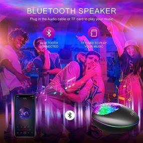 img 1 attached to Galaxy Projector – TOMNEW Night Light Ocean Wave with Bluetooth Speaker, Adjustable Brightness & 8 Lighting Modes – Mermaid Light for Kids, Adults, Bedroom, and Game Room Décor