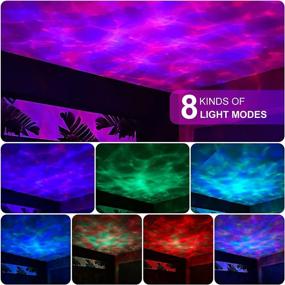 img 3 attached to Galaxy Projector – TOMNEW Night Light Ocean Wave with Bluetooth Speaker, Adjustable Brightness & 8 Lighting Modes – Mermaid Light for Kids, Adults, Bedroom, and Game Room Décor