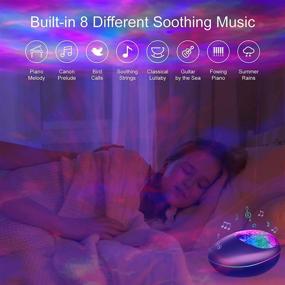 img 2 attached to Galaxy Projector – TOMNEW Night Light Ocean Wave with Bluetooth Speaker, Adjustable Brightness & 8 Lighting Modes – Mermaid Light for Kids, Adults, Bedroom, and Game Room Décor