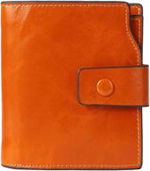 yafeige leather wallet compact tri fold logo