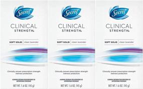 img 1 attached to 🌸 Secret Clinical Strength Antiperspirant Deodorant Solid: Ooh-la-la Lavender, 1.60 oz - Pack of 3