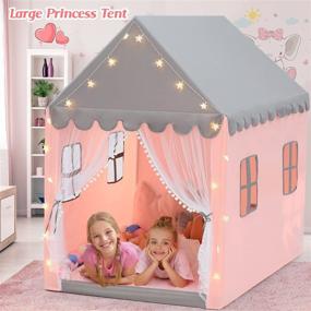 img 1 attached to 🏰 Princess Outdoor Children's Playhouse with Windows - Fun and Imaginative"