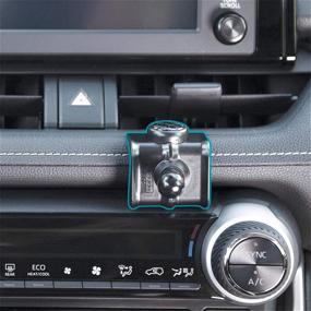 img 1 attached to 📱 Custom Fit Car Phone Holder for Toyota RAV4 2019-2021, 360 Degree Mount, iPhone Samsung Compatible, with Wireless Charger - Black