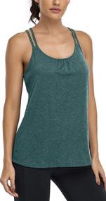 img 1 attached to 👚 Stylish Hibelle Women's Racerback Yoga Tank Top for Trendy Workout Enthusiasts