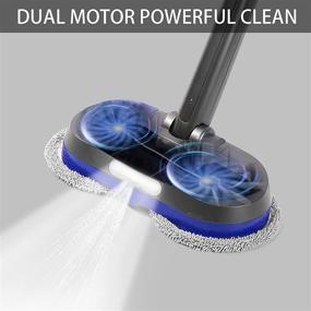 img 3 attached to 🧹 Ultimate Electric Spin Mop for Hardwood Floors: Cordless, All-Surface Cleaning, Rechargeable, Polisher and Scrubber with Reusable Pads