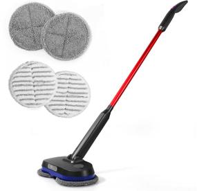 img 4 attached to 🧹 Ultimate Electric Spin Mop for Hardwood Floors: Cordless, All-Surface Cleaning, Rechargeable, Polisher and Scrubber with Reusable Pads