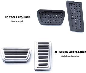img 2 attached to 🚗 AOWIS Performance Pedal Covers for Dodge Ram 1500: Anti-Slip Aluminum Alloy Brake Accelerator Pedal Cover Kit (2019-2021)