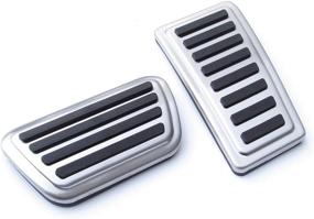 img 1 attached to 🚗 AOWIS Performance Pedal Covers for Dodge Ram 1500: Anti-Slip Aluminum Alloy Brake Accelerator Pedal Cover Kit (2019-2021)