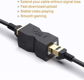 img 2 attached to Комплект из 2 штук разъема Ethernet для соединения RJ45 - переходник-соединитель для Ethernet-кабелей Cat7, Cat6, Cat5e - женский на женский - для расширения сети ноутбука - адаптер