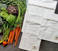 🥕 set of 3 organic cotton vegetable crisper bags - extend veggie freshness! minimize plastic waste and promote sustainability! логотип