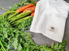 img 3 attached to 🥕 Set of 3 Organic Cotton Vegetable Crisper Bags - Extend Veggie Freshness! Minimize Plastic Waste and Promote Sustainability!