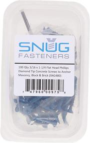 img 1 attached to SNUG Fasteners SNG480 Phillips Concrete: Optimal Grip for Concrete Surfaces