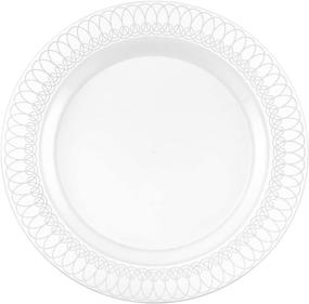 img 2 attached to 🍽️ Exquisite 40 Pack: Premium Heavyweight Dinner and Dessert Plates Combo