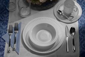 img 3 attached to 🍽️ Exquisite 40 Pack: Premium Heavyweight Dinner and Dessert Plates Combo