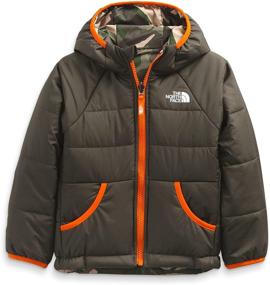 img 3 attached to Детские утепленные куртки North Face для мальчиков с обратимой стеганой отделкой - Одежда