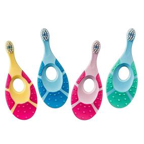 img 1 attached to 👶 Jordan Step 1 Baby Toothbrush: Soft Bristles, BPA Free 4 Pack for Ages 0-2 Years