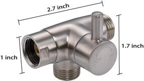 img 2 attached to G-Promise Solid Metal Shower Arm Diverter: Universal Shower System Replacement Part in Brushed Nickel Finish