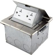 🔌 enerlites square pop-up floor box kit with weather resistant receptacle outlet, watertight gasket, and corrosion resistant hardware - nickel plated brass (661241-s) logo