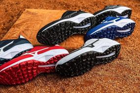img 1 attached to Mizuno Dominant Surface Athletic Redwhite Men's Shoes in Athletic