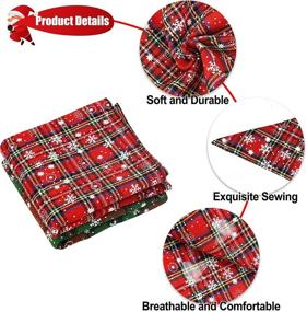 img 1 attached to 🐶 Malier 2 Pack Christmas Dog Bandana - Buffalo Plaid Snowflake Pet Scarf Set for Small Medium Large Dogs Cats Pets - Triangle Bibs Kerchief Accessories & Decorations