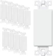 enerlites 10-пакет пустого преобразователя вставки для декоративных настенных панелей, неразбиваемый поликарбонатный термопластик, ul-серийный, белый - модель 6001-в - улучшенный seo логотип