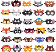30-piece felt jungle animal masks: perfect party favors for kids' wild theme celebrations logo