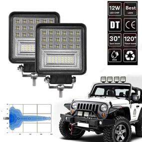 img 2 attached to 🔦 Premium 4 inch LED Light Pods - 126W Square Work Light for Off Road, Truck, Jeep & More (20 Pack)