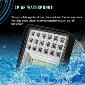 img 1 attached to 🔦 Premium 4 inch LED Light Pods - 126W Square Work Light for Off Road, Truck, Jeep & More (20 Pack)