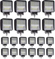 🔦 premium 4 inch led light pods - 126w square work light for off road, truck, jeep & more (20 pack) logo