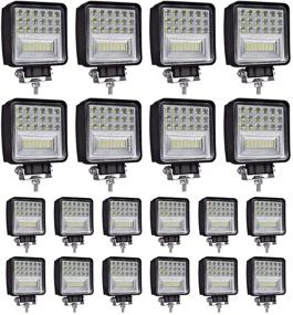 img 4 attached to 🔦 Premium 4 inch LED Light Pods - 126W Square Work Light for Off Road, Truck, Jeep & More (20 Pack)