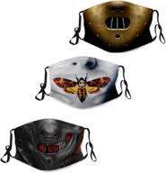 🎃 3-piece halloween mask set for men with 6 filter inserts | washable horror movie face cover for youth and adult logo