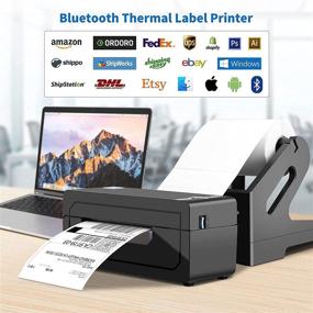 img 1 attached to 🏷️ High-Speed 4x6 Bluetooth Thermal Label Printer for Shipping Labels