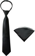 👔 spring notion zipper necktie handkerchief set: stylish boys' accessories and neckties logo