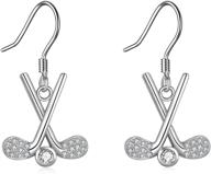 ⛳️ yafeini sterling silver golf club and ball dangle drop earrings: perfect golf jewelry gifts for women and girls logo