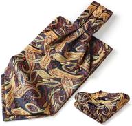 hisdern paisley jacquard pocket square cravat logo